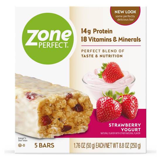 Order ZonePerfect Protein Bar Strawberry Yogurt (1.76 oz x 5 ct) food online from Rite Aid store, Mount Vernon on bringmethat.com