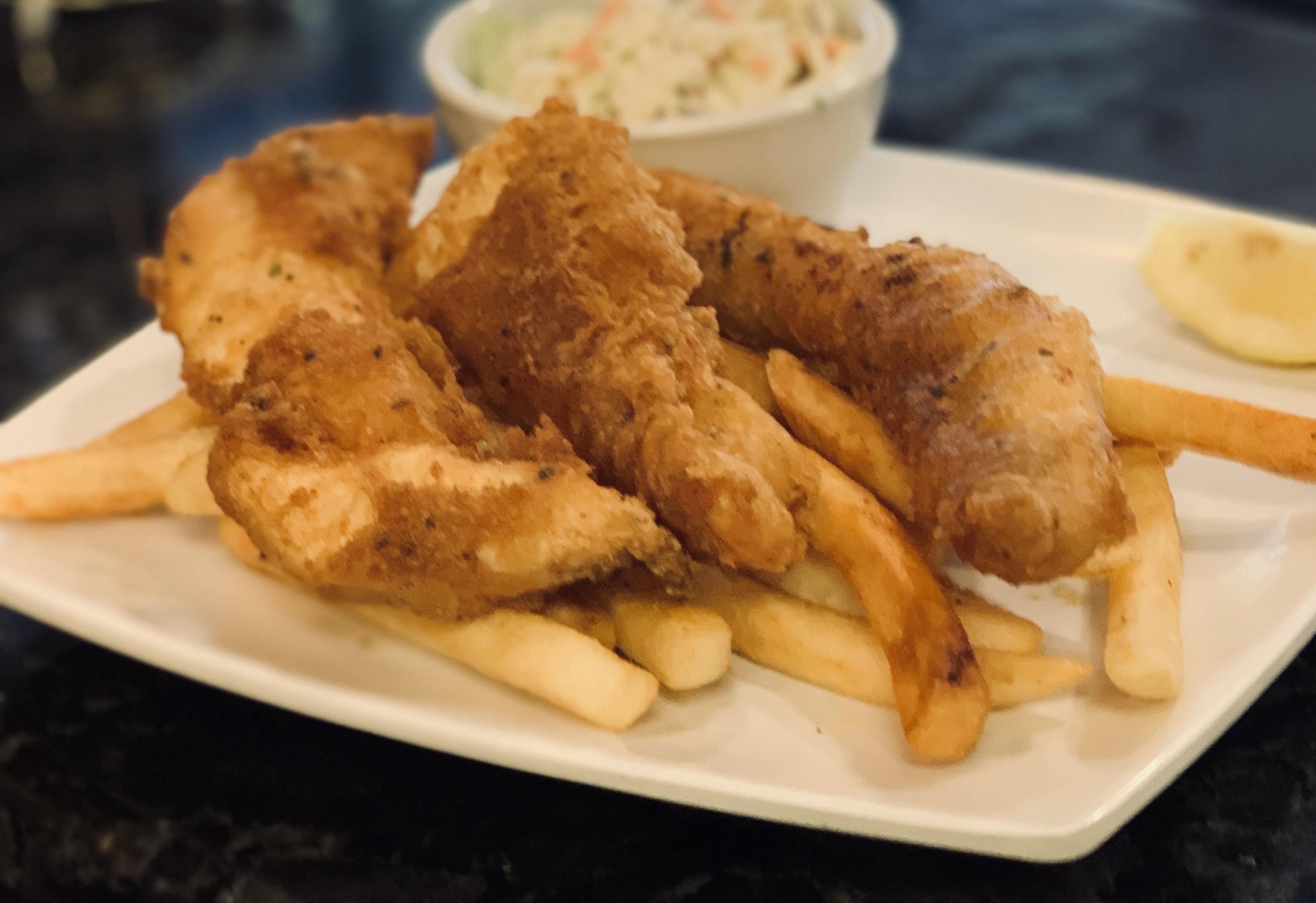 Order Fresh Alaskan halibut Fish & chips food online from Anchors Fish & Chips And Seafood Grill store, San Jose on bringmethat.com