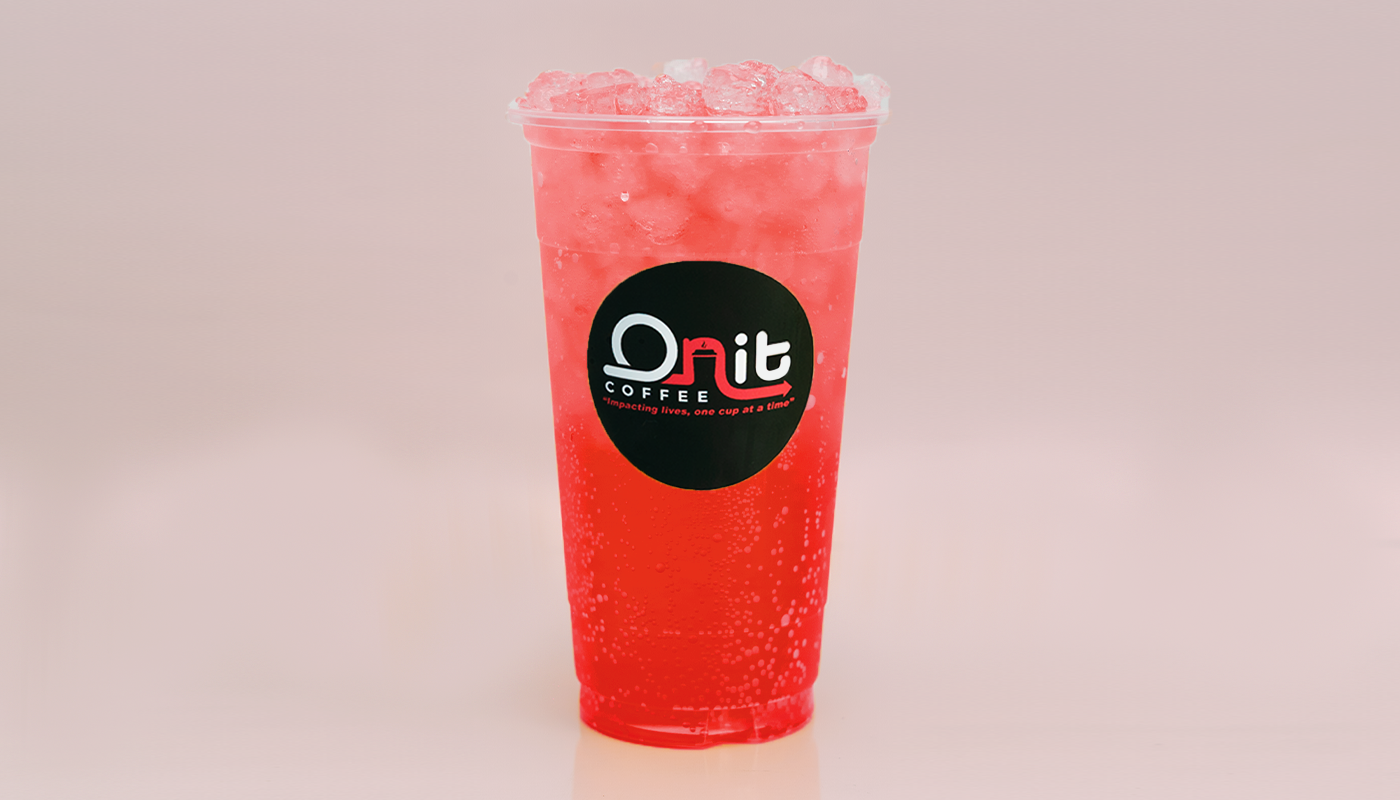 Order Strawberry Onit Soda  food online from Onit Coffee store, Elk Grove on bringmethat.com