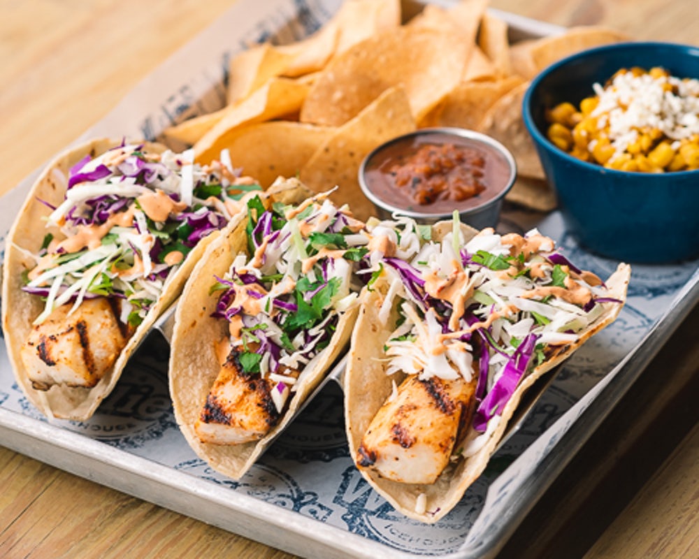 Order Mahi Mahi Tacos food online from Willie's Grill & Icehouse store, Hill Country Village on bringmethat.com