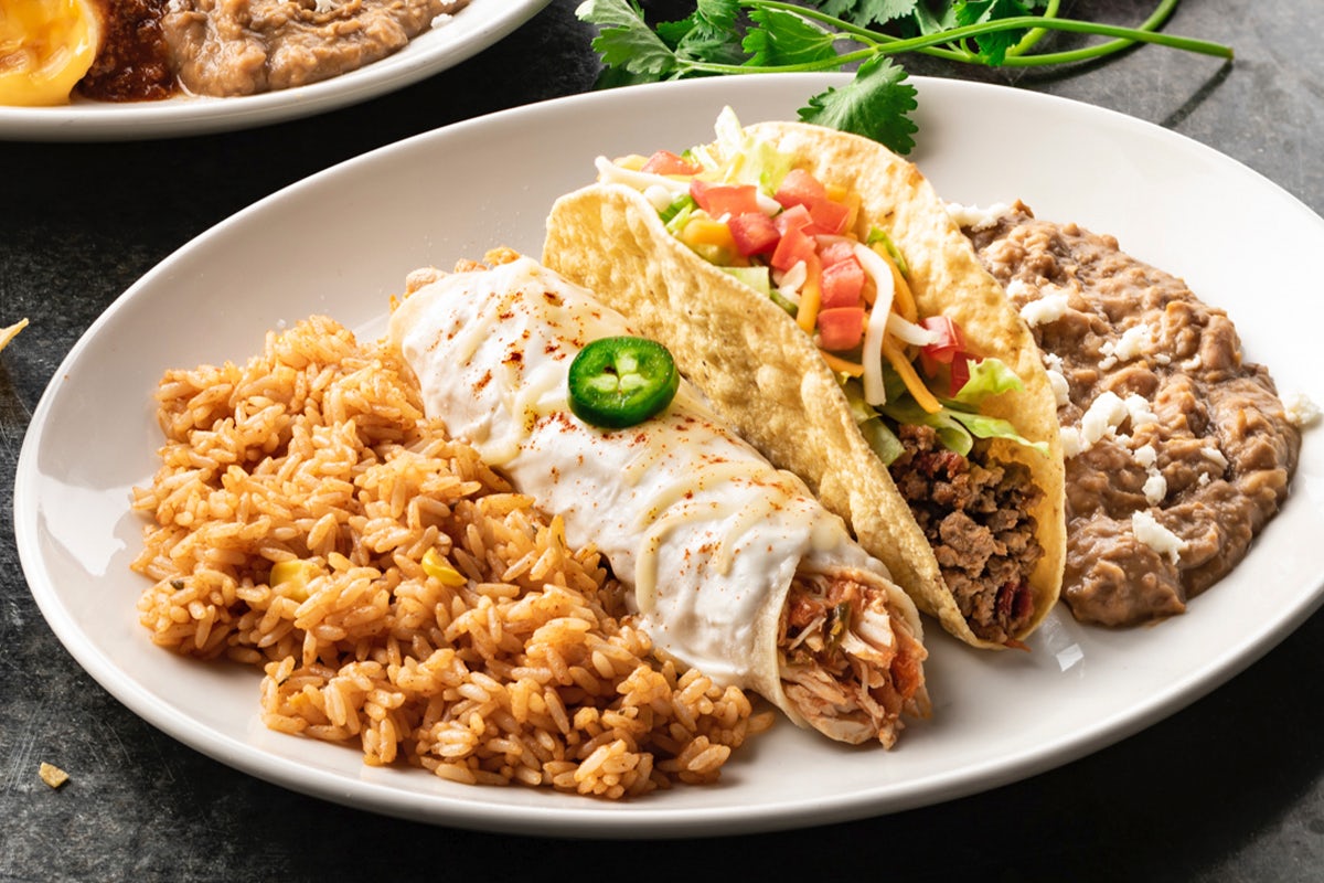 Order Create Your Own Lunch Combo food online from On The Border Mexican Grill store, Princeton on bringmethat.com