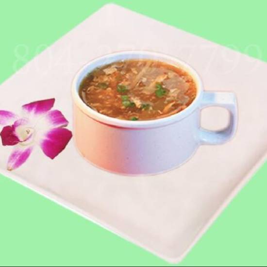 Order Hot & Sour Soup food online from Hibachi Sushi & Supreme Buffet store, Richmond on bringmethat.com