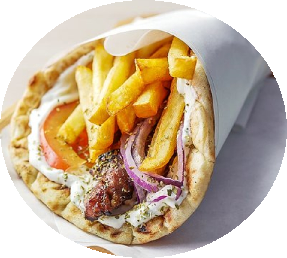 Order Pork Souvlaki food online from The Greek Express store, West Chester on bringmethat.com