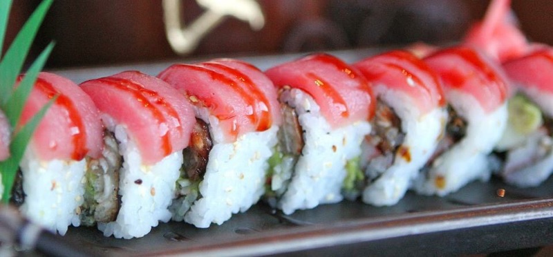 Order Red Dragon Roll food online from Nori Asian Fusion Cuisine store, Fort Wayne on bringmethat.com