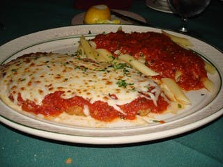 Order Veal Parmigiana - Entree food online from Pino Ii Pizzeria & Restaurant store, Nazareth on bringmethat.com