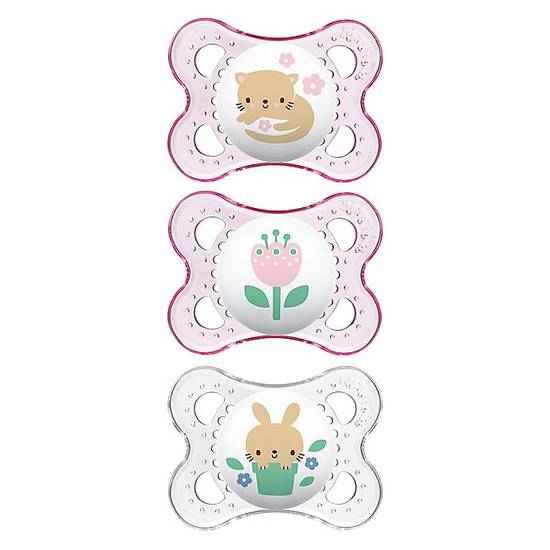 Order MAM Clear 0-6M 3-Pack Pacifiers in Pink food online from Bed Bath & Beyond store, Lancaster on bringmethat.com