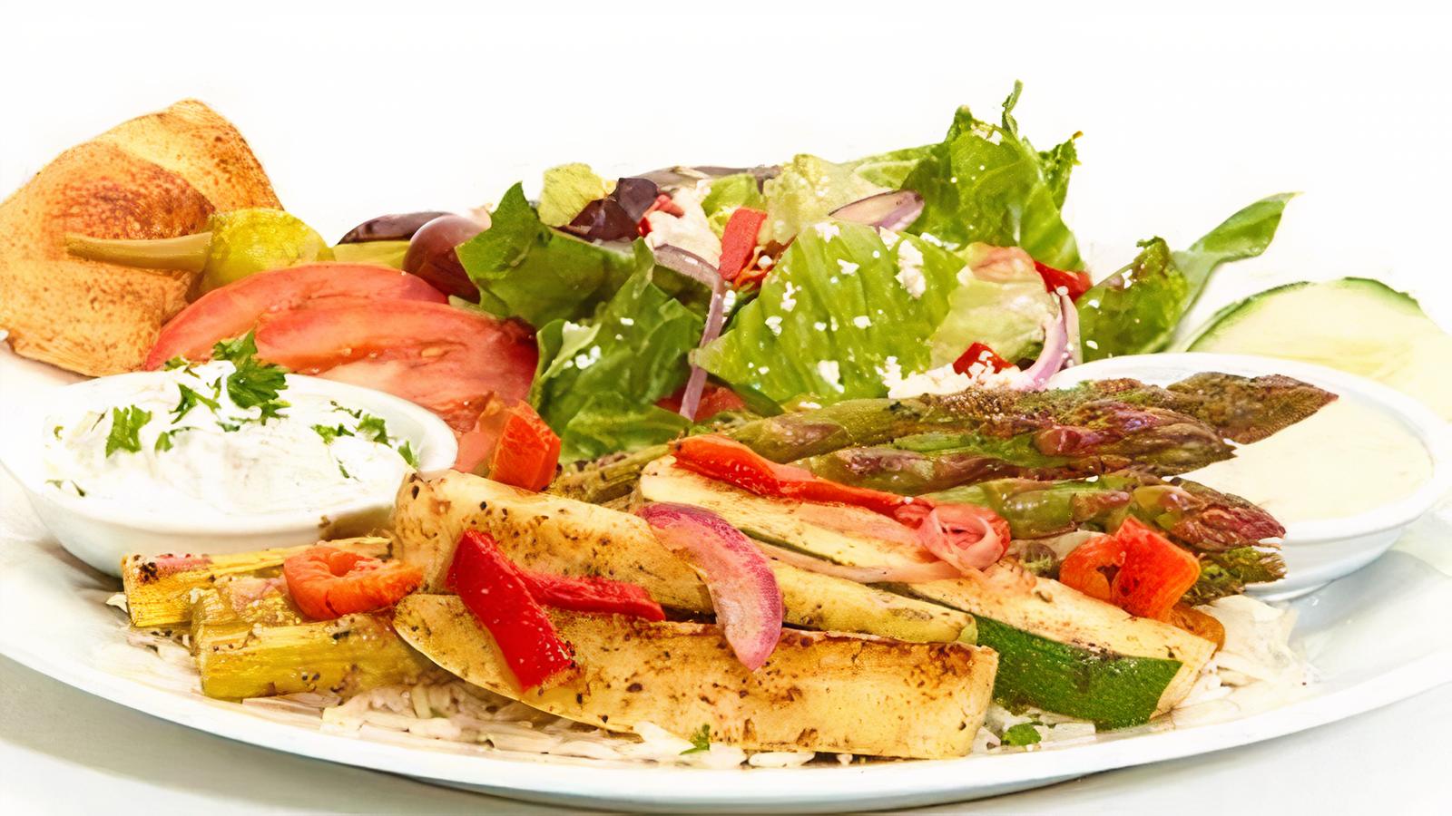 Order Grilled Veggie Feast food online from Taziki Cafe store, Tuscaloosa on bringmethat.com