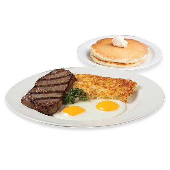Order 1/2 LB. NEW YORK STEAK & EGGS food online from Norms store, Riverside on bringmethat.com