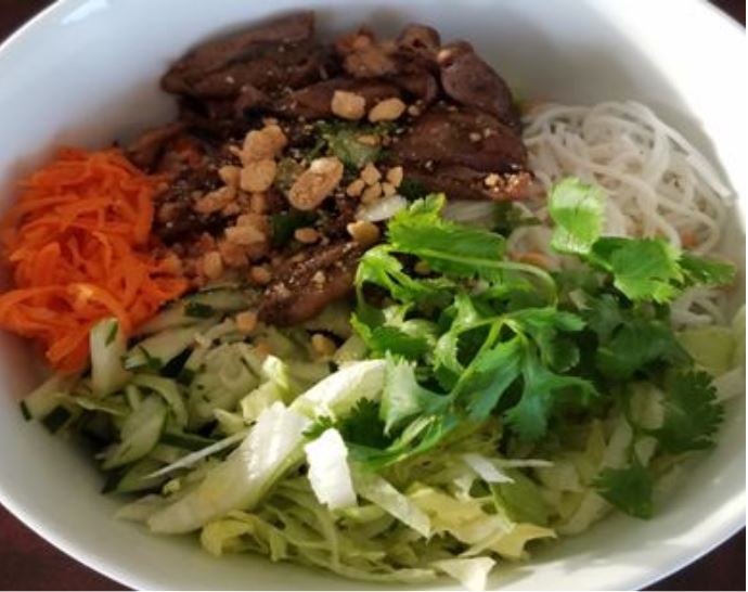 Order V1. Vermicelli with Grilled Beef Bowl food online from V Cafe store, Austin on bringmethat.com