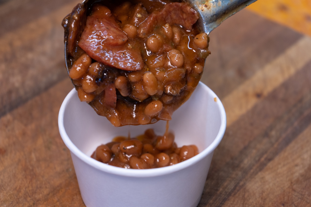 Order SM Loaded Smoked Beans food online from Blu's Barbeque & Bbq Catering store, Dallas on bringmethat.com