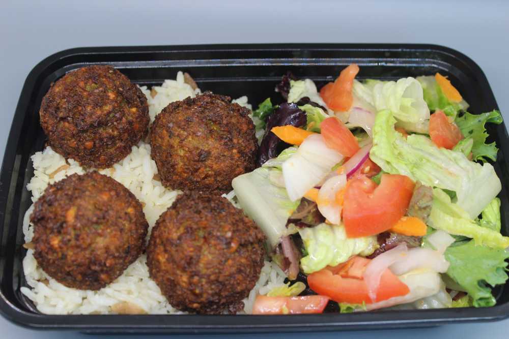 Order Lunch Special - Falafel Plate food online from Masal Cafe store, Brooklyn on bringmethat.com