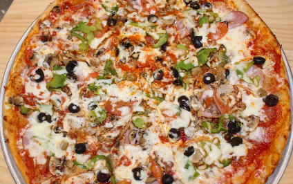 Order Supreme Pizza food online from Stefano's Brooklyn Pizza store, Harlingen on bringmethat.com