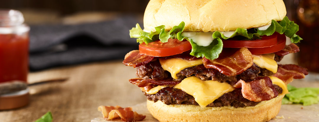 Order Double Bacon Smash® Burger food online from Smashburger store, Elk Grove on bringmethat.com