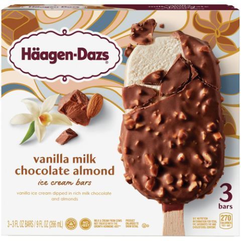 Order Haagen-Dazs Ice Cream Bars Vanilla Milk Chocolate Almond Bar 3 Pack 3oz food online from 7-Eleven store, San Jacinto on bringmethat.com