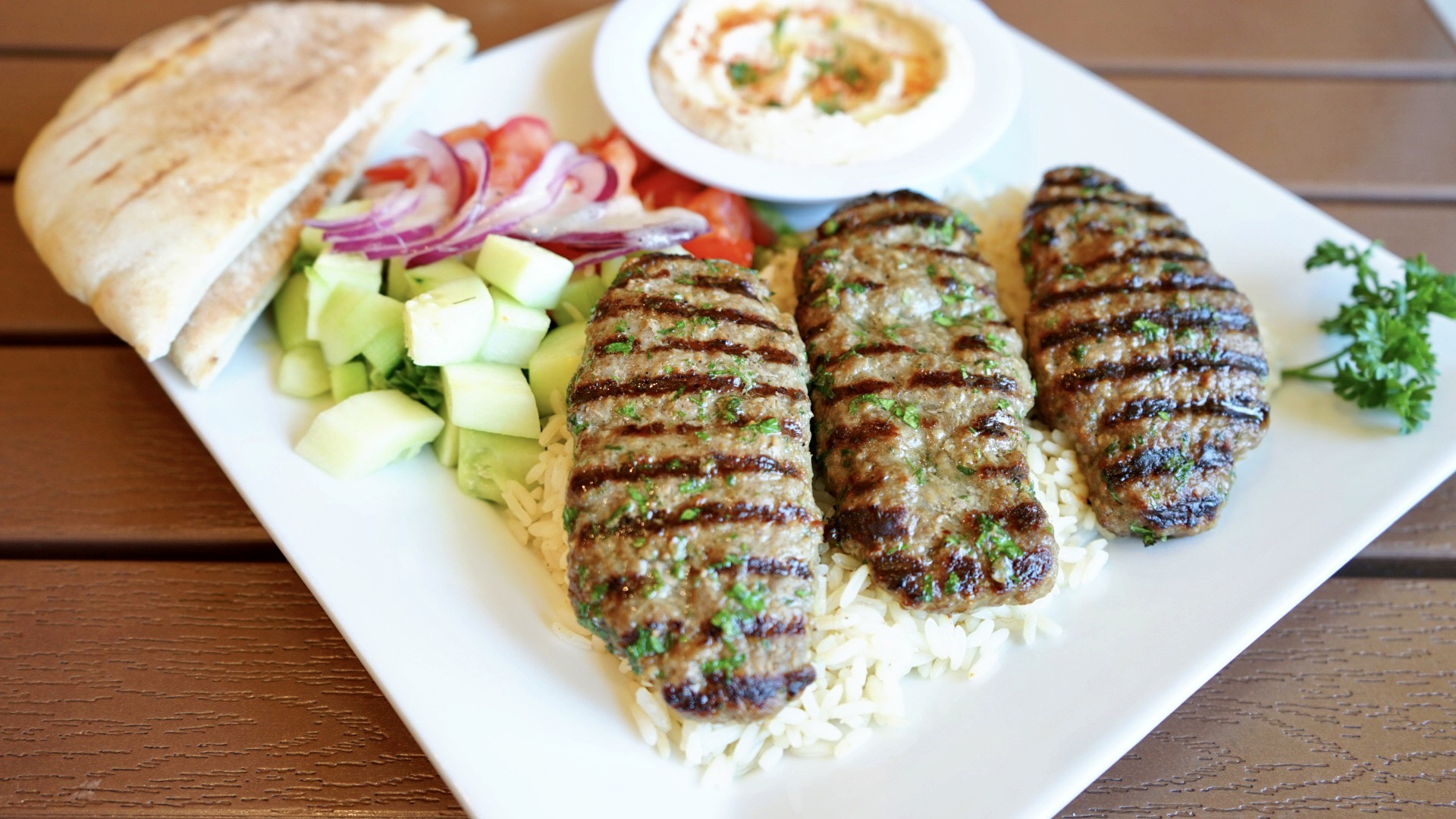 Order House Kabob Plate food online from California Pita store, Beverly Hills on bringmethat.com