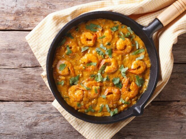 Order Shrimp Curry food online from Swad Indian and Nepalese Cousine store, Fort Worth on bringmethat.com