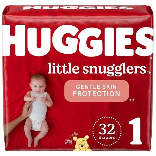 Order Huggies Little Snugglers Baby Diapers Size 1 - 32.0 ea food online from Walgreens store, Bryant on bringmethat.com