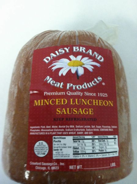 Order Minced Luncheon Sausage food online from Crawford Sausage Company, Inc. store, Chicago on bringmethat.com