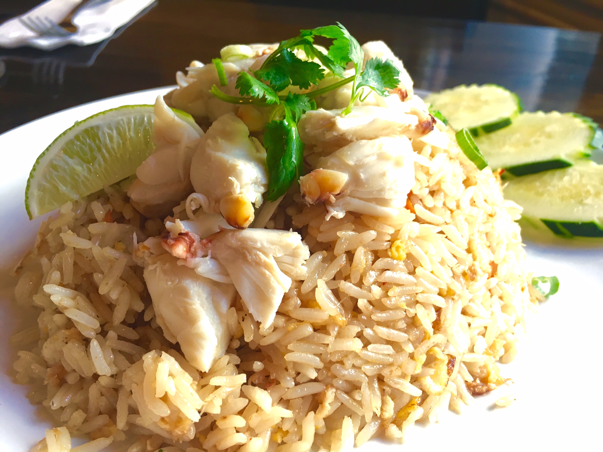 Order Crab Fried Rice food online from The Patio Fine Thai Cuisine store, Seattle on bringmethat.com