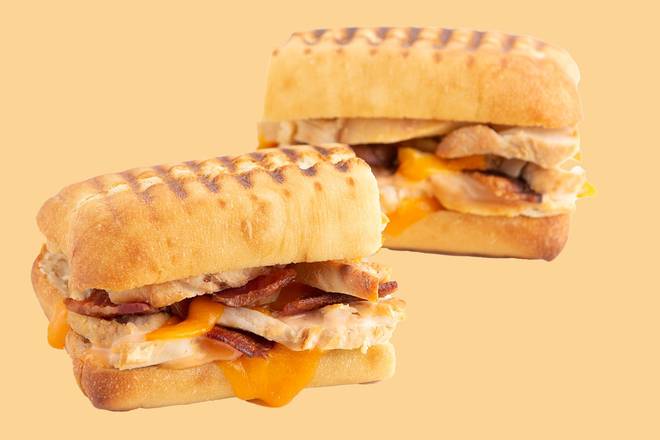 Order Turkey, Cheddar 'N Bacon Panini Melt food online from Saladworks store, Dover on bringmethat.com