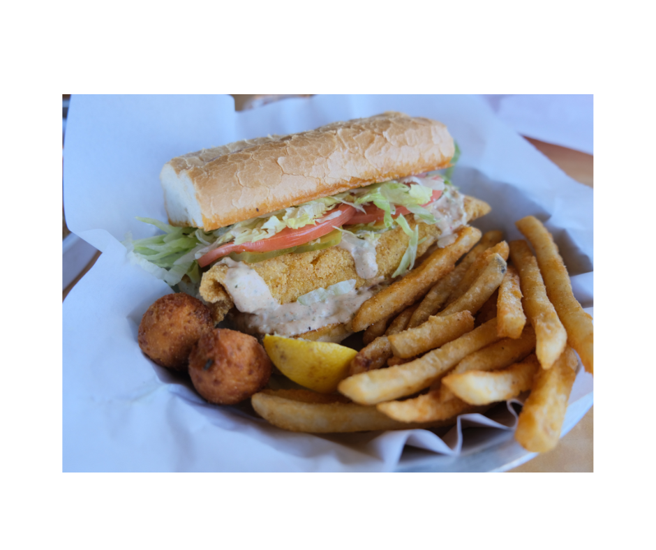 Order Seasoned Fish Po Boy food online from The Catch store, Oklahoma City on bringmethat.com