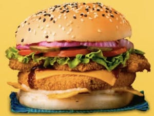 Order Veggie Spicy Burger food online from Oasis Multicuisine store, Baton Rouge on bringmethat.com