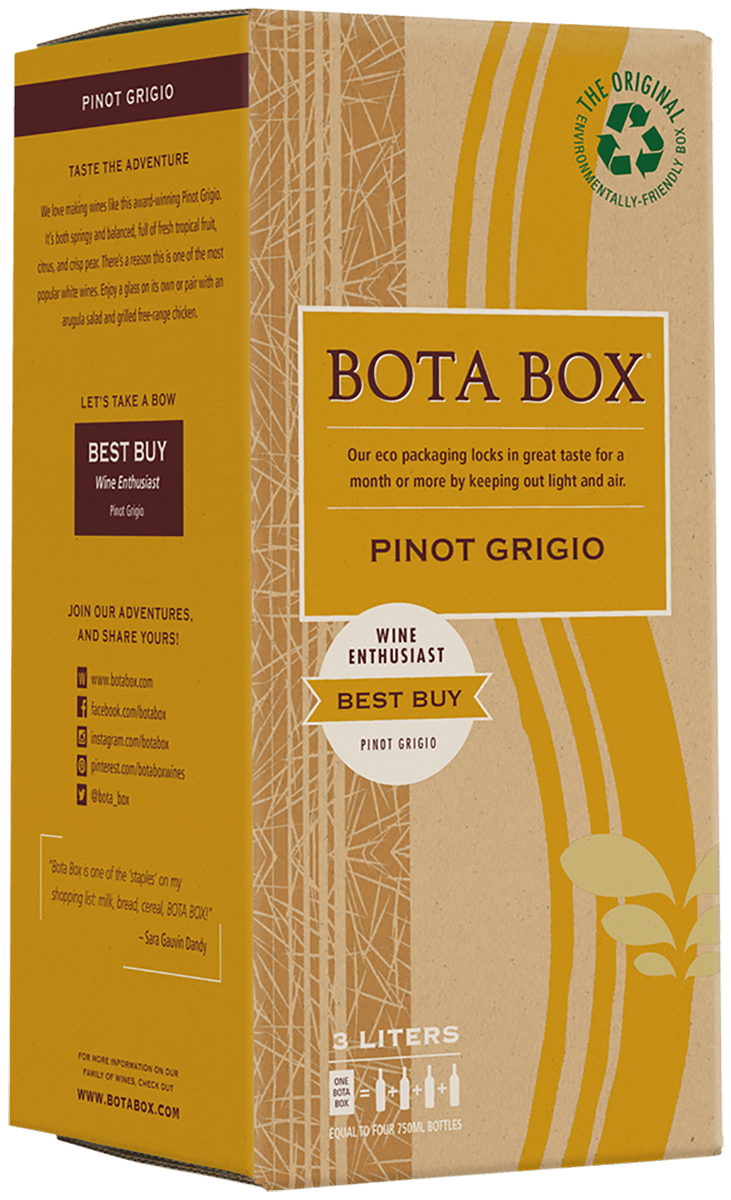 Order Bota Box Pinot Grigio - 3L food online from Cactus Food Mart store, Scottsdale on bringmethat.com