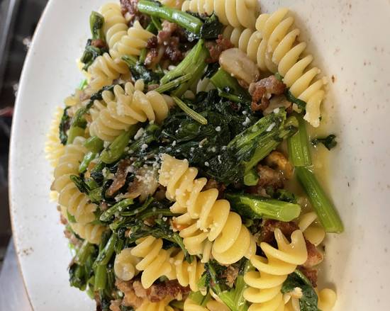 Order Fusilli Broccoli Rabe And Sausage food online from Wood And Fire store, Pleasantville on bringmethat.com