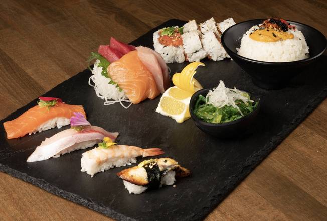 Order Zeppin Chef's Special Plate food online from Zeppin Sushi LLC store, Encino on bringmethat.com