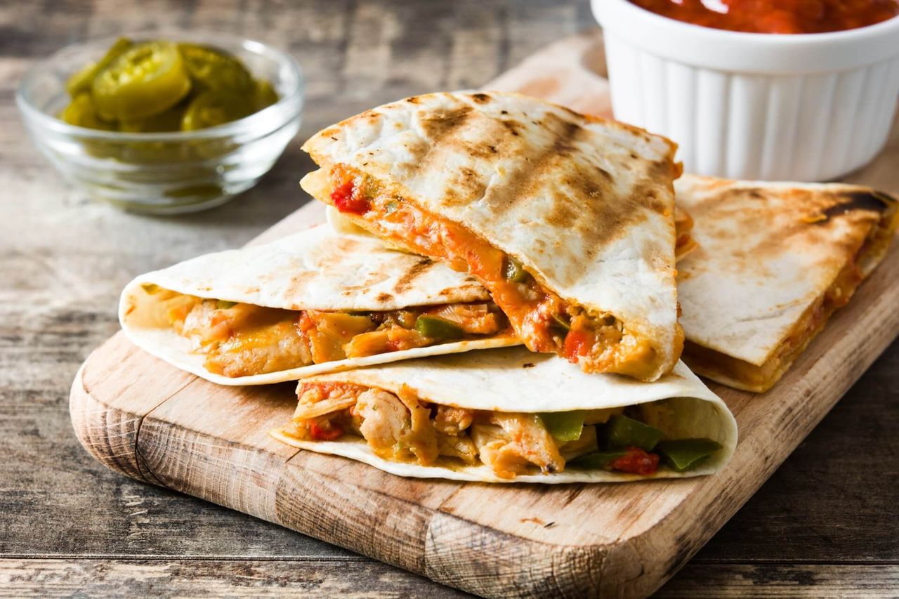 Order Chicken Club Quesadilla food online from Mi Corporate Cafes store, Bloomfield Hills on bringmethat.com