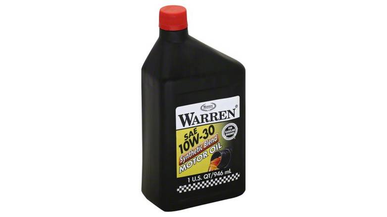 Order Warren Motor Synthetic Oil 10W-30 946 Ml food online from Valero Food Mart store, Murrayville on bringmethat.com