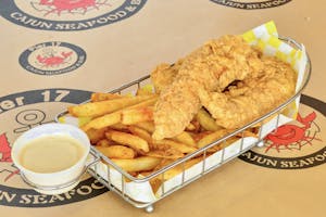 Order Chicken Tender Basket (3) food online from Pier 17 Seafood store, Louisville on bringmethat.com