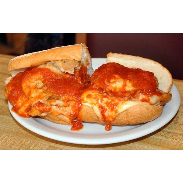 Order Veal Parmesan Sandwich food online from Zorbas Pizza store, Millbrae on bringmethat.com