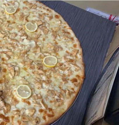 Order Chicken Francese Pizza - Personal (8 Slices) food online from 4 Brothers Pizzeria & Restaurant store, Greenwood Lake on bringmethat.com