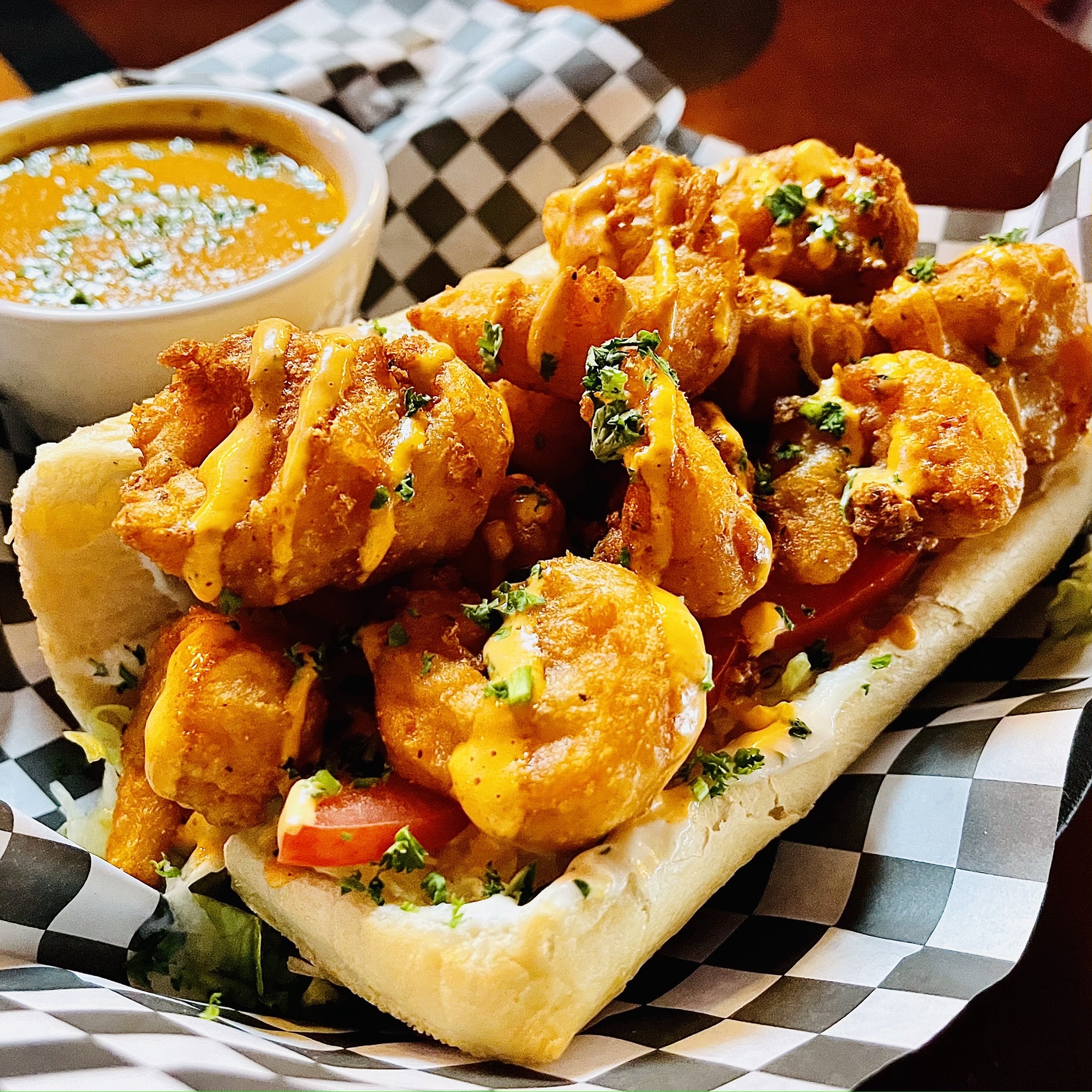 Order Shrimp Po' Boy food online from Dunning Pour House store, Chicago on bringmethat.com