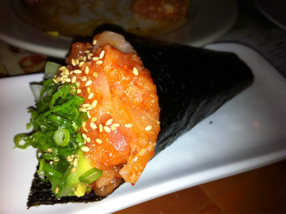 Order 5. Buck 90 Hand Roll food online from Sushi Town store, Costa Mesa on bringmethat.com