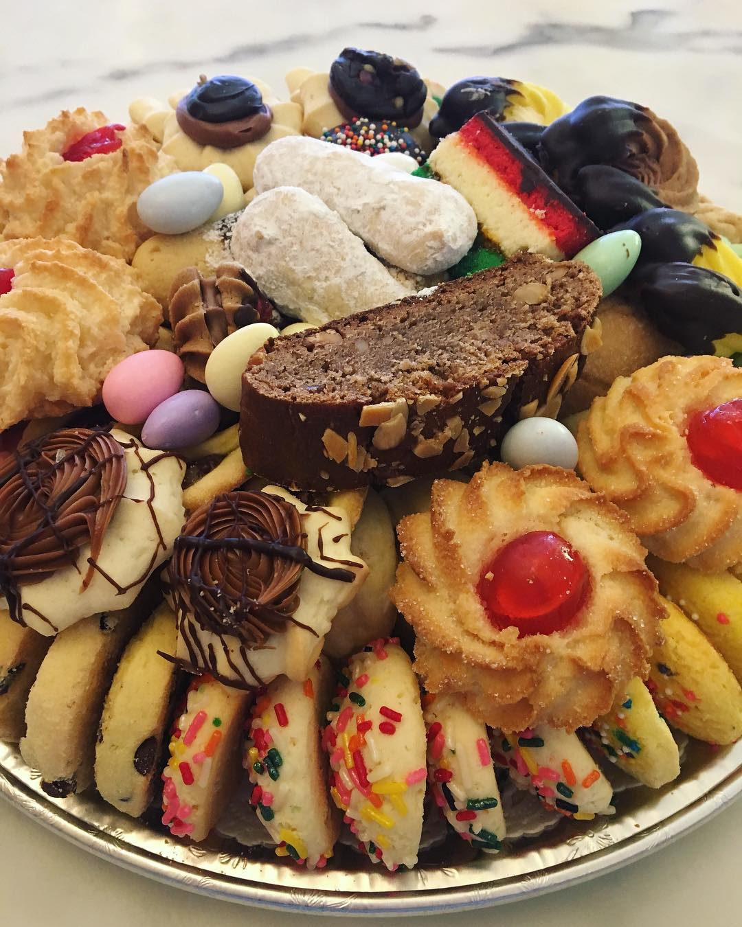Order 12" Assorted Cookie Tray food online from Ferrara Bakery store, Chicago on bringmethat.com