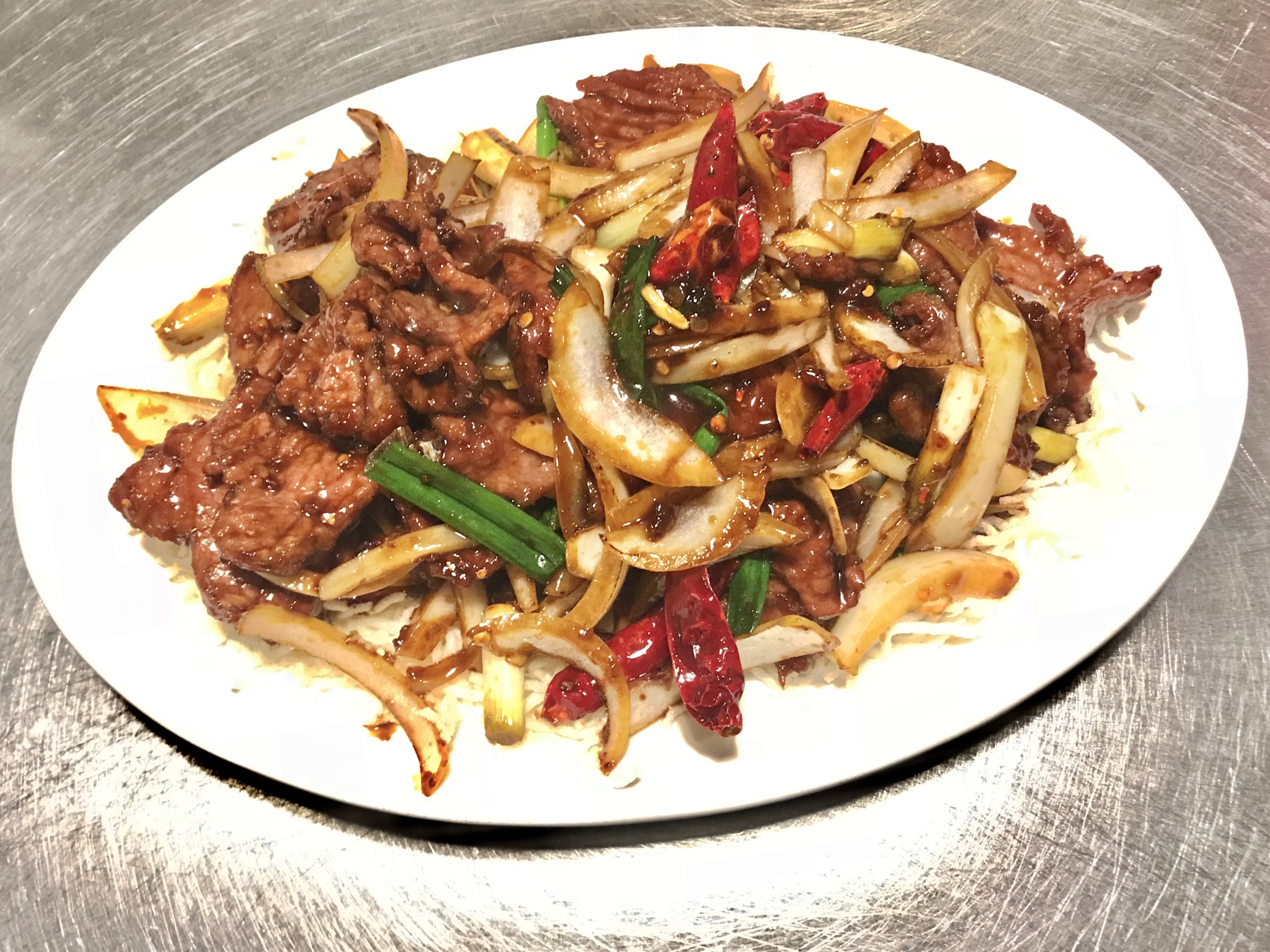 Order Mongolian Beef food online from Genghis Khan Restaurant store, Seattle on bringmethat.com