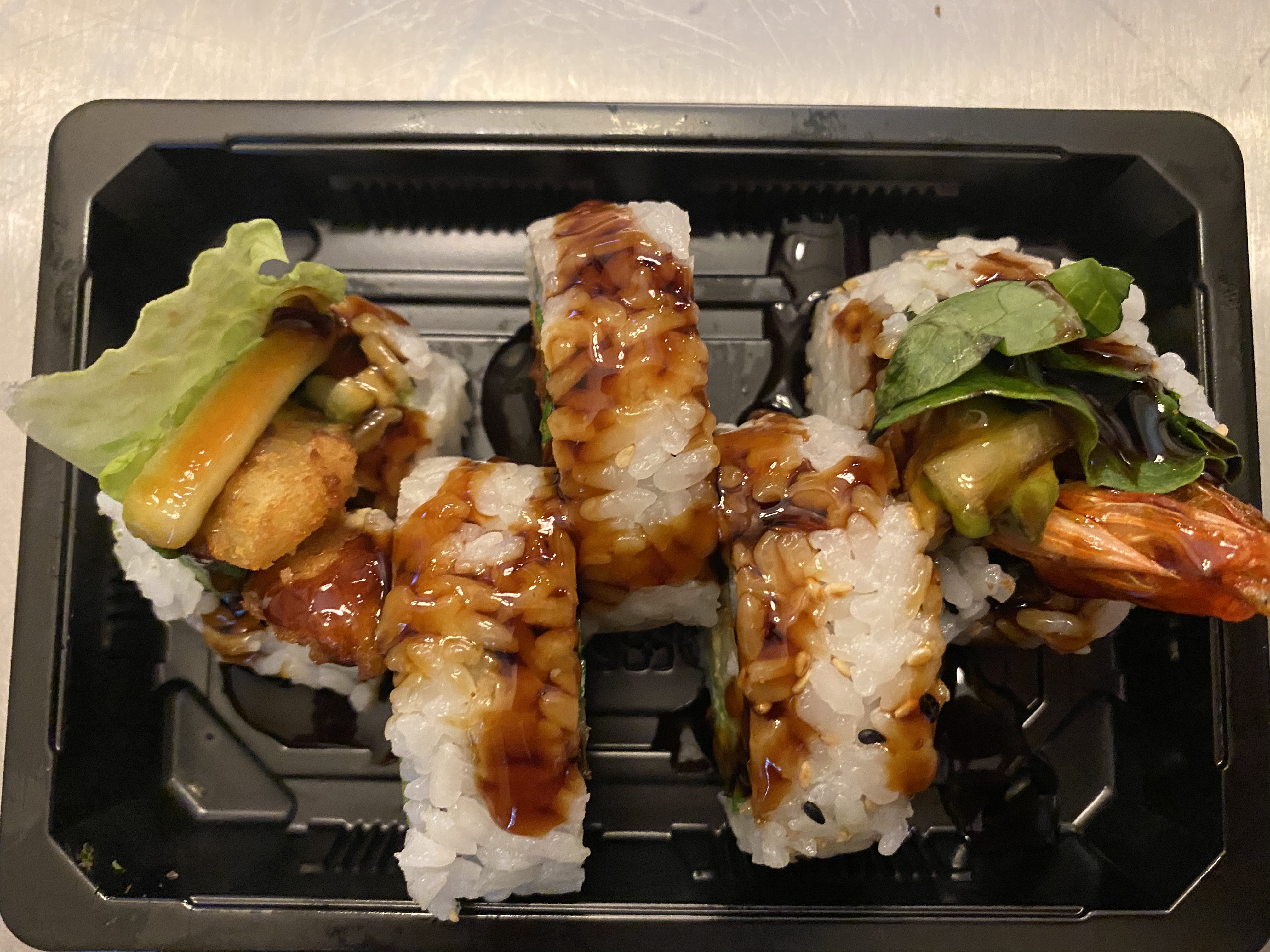 Order Shrimp Tempura Roll  (SHRIMP) food online from Grey Whale Sushi & Grill store, Lincoln on bringmethat.com