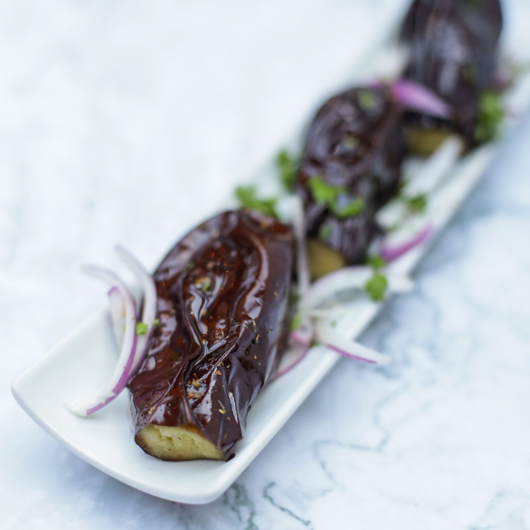 Order Grilled Eggplant food online from Olive And Grill store, Studio City on bringmethat.com