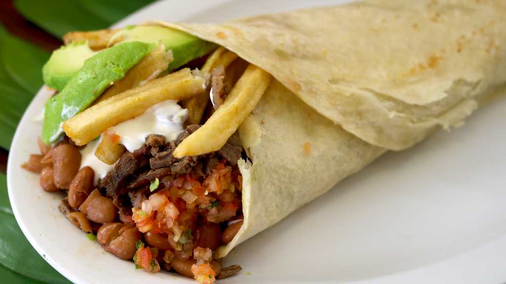 Order California Burrito food online from Tacos A La Parrilla store, San Jose on bringmethat.com