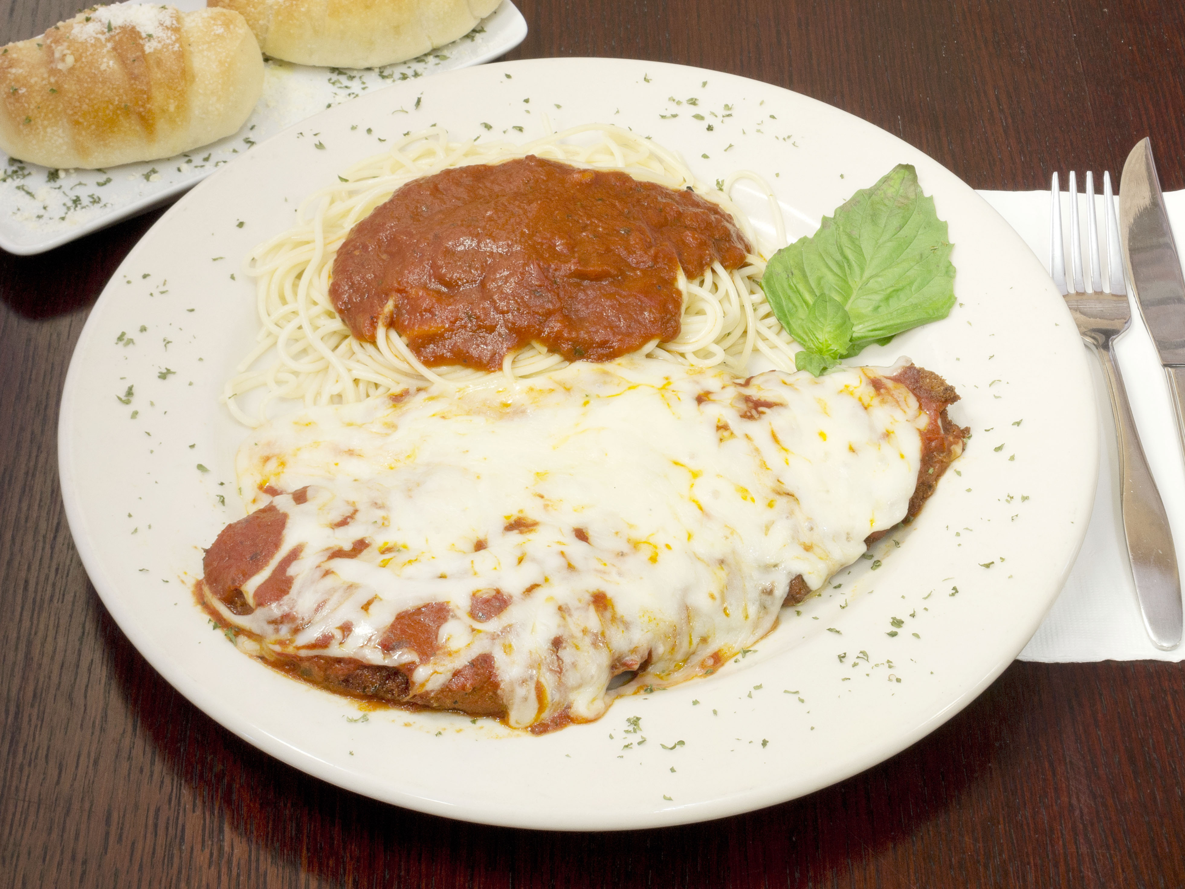 Order Chicken Parmesan Pasta food online from Brother's Pizza store, Grand Prairie on bringmethat.com
