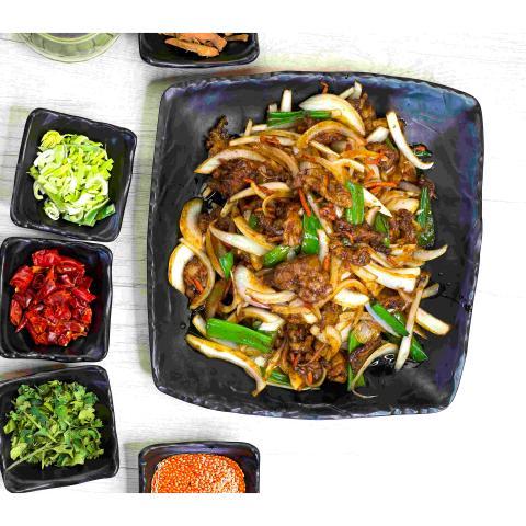 Order Mongolian Beef food online from Noodles & Dumplings store, El Paso on bringmethat.com
