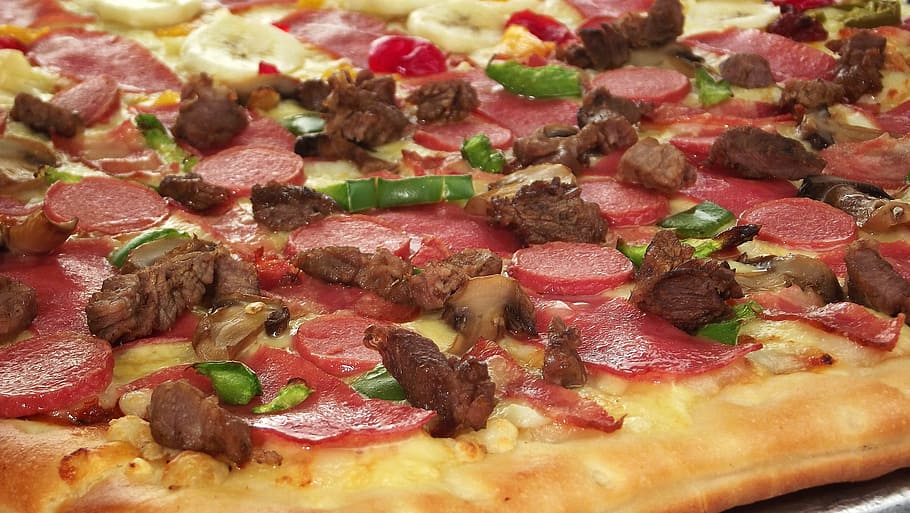 Order Meat Lovers Pizza food online from Omg Pizza Richmond store, Richmond on bringmethat.com