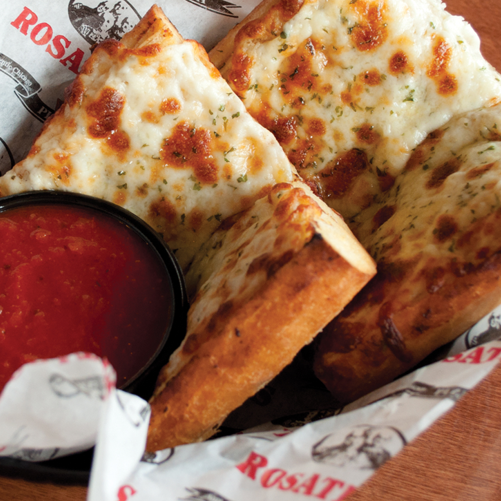 Order Garlic Bread with Melted Mozzarella Cheese food online from Rosati's Pizza store, Gurnee on bringmethat.com