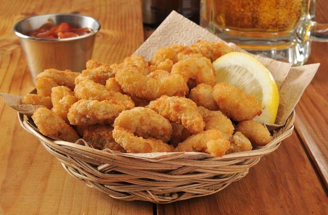 Order POPCORN Shrimp Basket w/Fries food online from Flynn's Eats store, Richfield on bringmethat.com