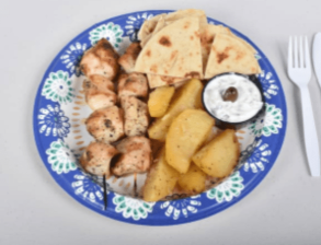 Order Chicken Souvlaki Platter food online from Dimitris Gyro Grill store, Harrison on bringmethat.com
