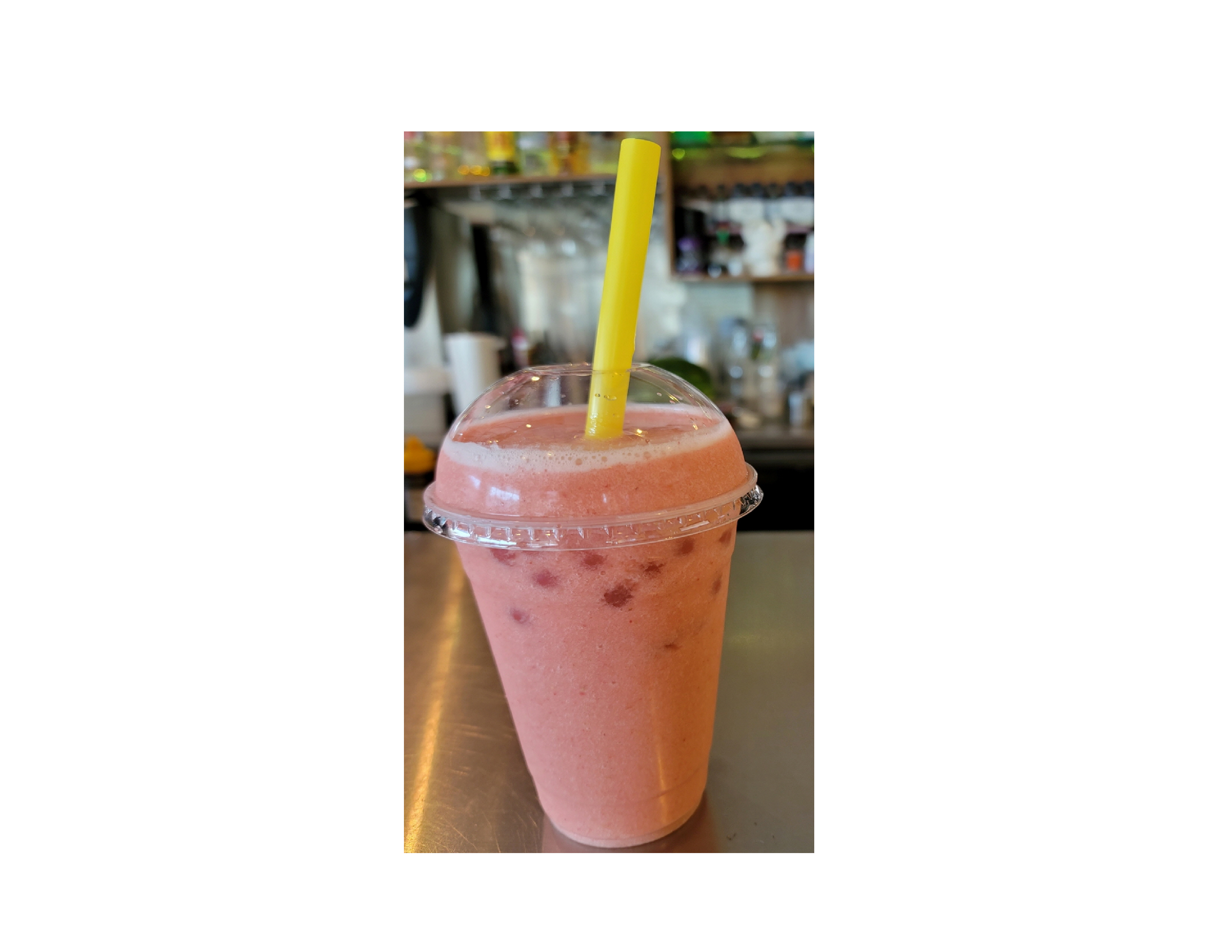 Order Pineapple strawberry smoothie with lychee popping boba food online from Silver Lake - Elgin store, Elgin on bringmethat.com