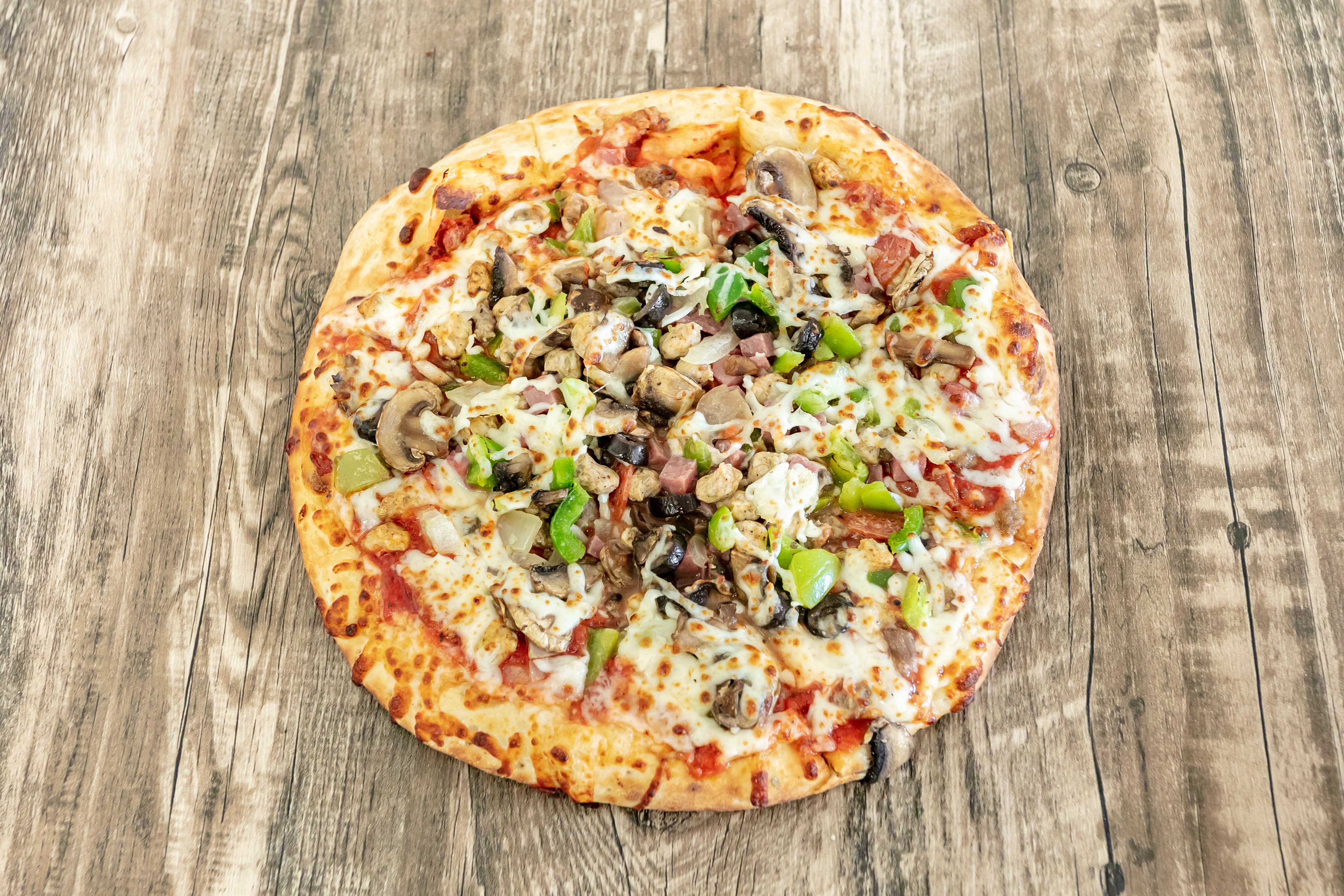 Order Supreme Pizza - Small 10" food online from Best Pizza store, Atlanta on bringmethat.com