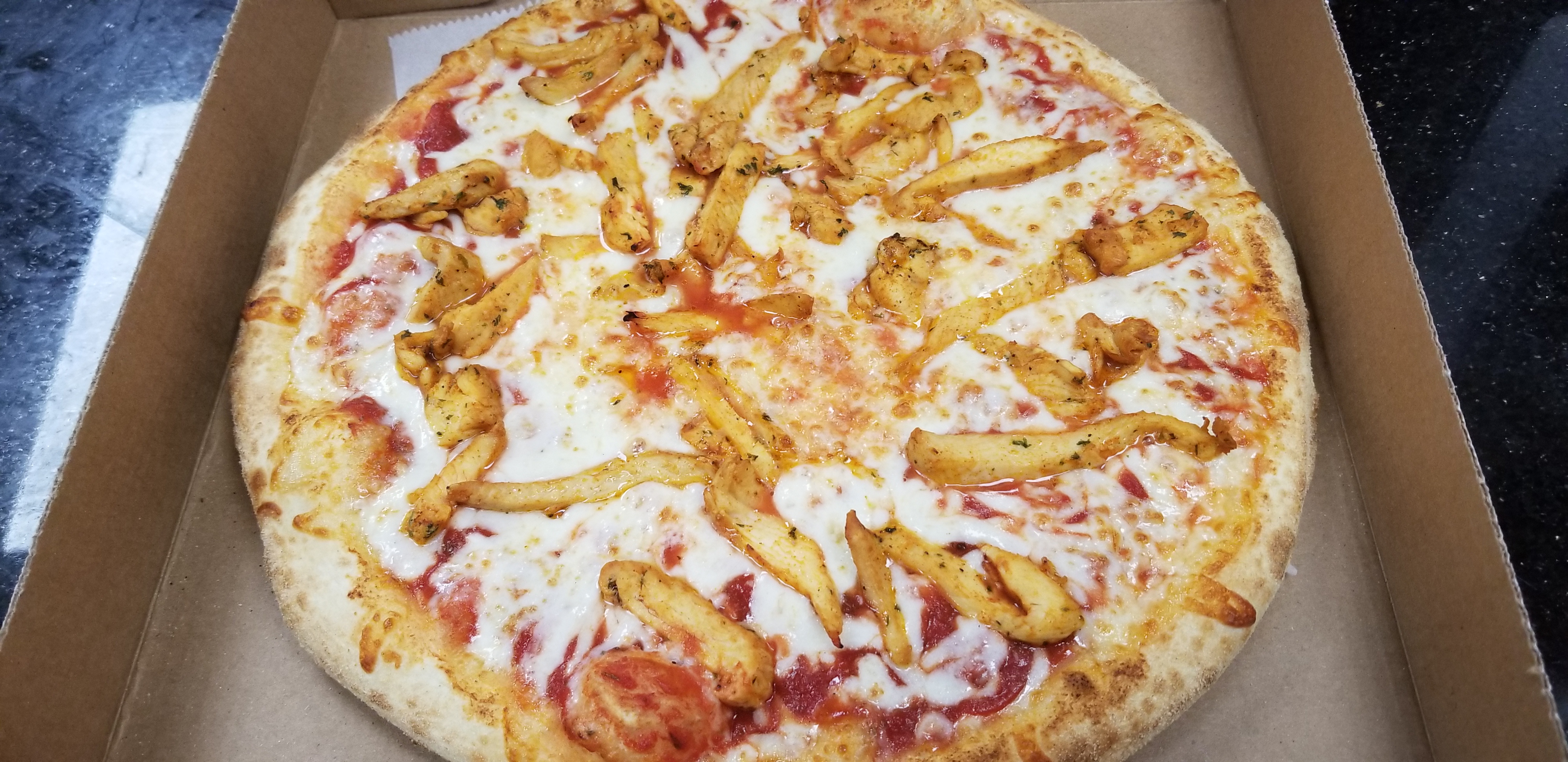 Order Chicken Pizza food online from Krazy Pizza And Wings store, Brooklyn on bringmethat.com